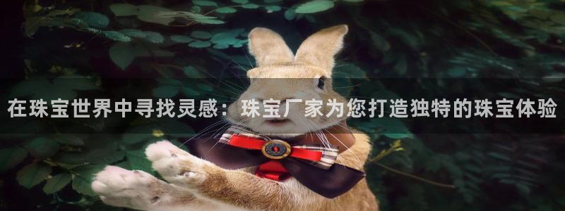 新宝5手机登录：在珠宝世界中寻找灵感：珠宝厂家为您打造独特的珠宝体验