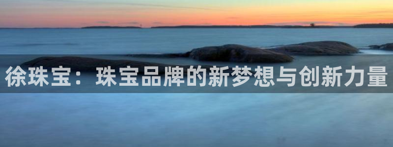 新宝5彩票平台登陆：徐珠宝：珠宝品牌的新梦想与创新力量