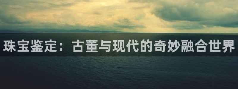 新宝集团新宝5：珠宝鉴定：古董与现代的奇妙融合世界